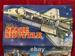 Vintage Space Shuttle Tin Toy Wristwatch 100% Complete Store Display Japan Exc