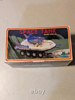 Vintage Space Tank Battery Operated Toy, Great Condition With All Decals & Box