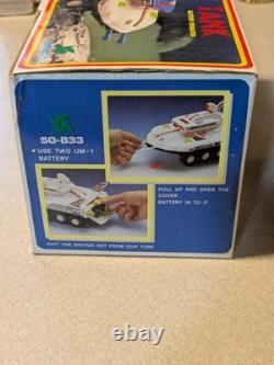 Vintage Space Tank Battery Operated Toy, Great Condition With All Decals & Box