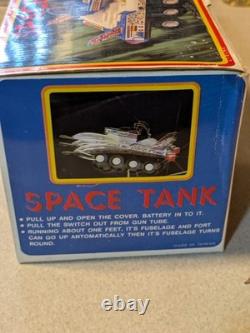 Vintage Space Tank Battery Operated Toy, Great Condition With All Decals & Box