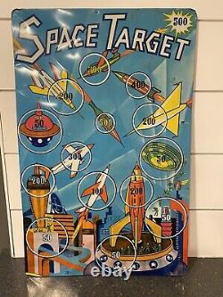 Vintage Space Target Superior Shooting Target Game Board Tin Toy