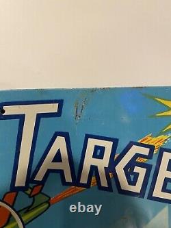 Vintage Space Target Superior Shooting Target Game Board Tin Toy