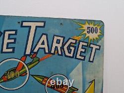 Vintage Space Target Superior Toys Shooting Target Game Board Tin Litho Atomic