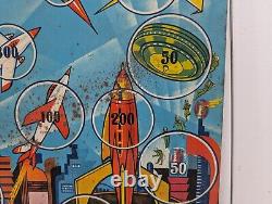 Vintage Space Target Superior Toys Shooting Target Game Board Tin Litho Atomic