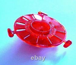 Vintage Space Toy Flying Saucer Kiddy Fliegende Untertasse red plastic model