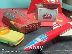 Vintage Space Toy Futuristic Car Friction Conception Model Plastic Soviet Era