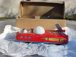 Vintage Space Toy Intercosmos Holdauto Utopian Model Lemezarugyar Batt. Oper. Box
