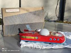 Vintage Space Toy Intercosmos Holdauto Utopian Model Lemezarugyar Batt. Oper. Box