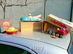 Vintage Space Toy Intercosmos Holdauto Utopian Model Lemezarugyar Batt. Oper. Box