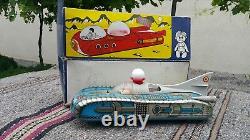 Vintage Space Toy Intercosmos Holdauto Utopian Model Lemezarugyar Batt. Oper. Box