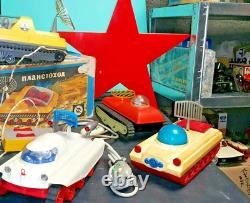Vintage Space Toy Mobil Car'mars' Ogonek Soviet Russia Cccp Batt. Operated Box
