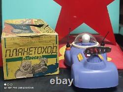 Vintage Space Toy Mobil Moonrover'ogonek' Soviet Russia Cccp Batt. Operated Box