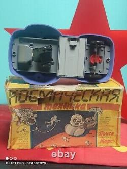 Vintage Space Toy Mobil Moonrover'ogonek' Soviet Russia Cccp Batt. Operated Box