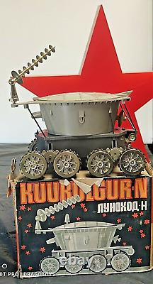 Vintage Space Toy Mobil Moonrover'ogonek' Soviet Russia Cccp Batt. Operated Box