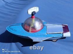 Vintage Space Toy Universe Boat Commander Ship Tin Toy Battery Operated China