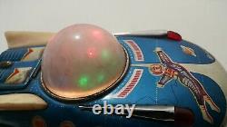 Vintage Space Toy Universe Boat Commander Ship Tin Toy Battery Operated China