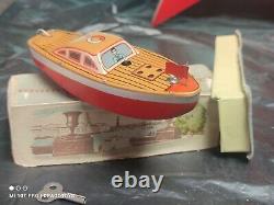 Vintage Space Toy Universe Boat Commander Ship Tin Toy Battery Operated China