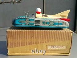 Vintage Space Toy Utopia Tin Car Holdauto Lemezarugyar Batt. Operated Orig. Box