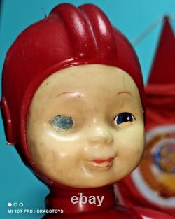 Vintage Space Traveler Motorcycle Biker Plastic Toy Large Item Soviet Era Cccp