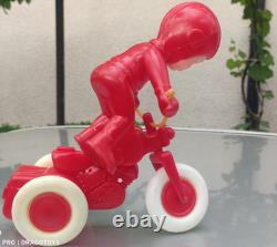 Vintage Space Traveler Motorcycle Biker Plastic Toy Large Item Soviet Era Cccp