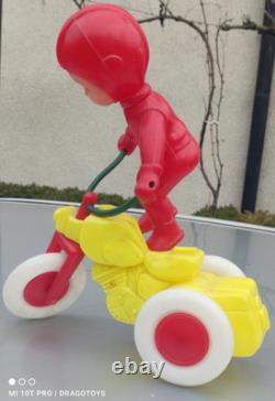 Vintage Space Traveler Motorcycle Biker Plastic Toy Large Item Soviet Era Cccp