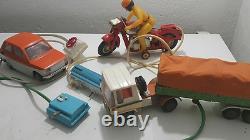 Vintage Space Traveler Motorcycle Biker Plastic Toy Large Item Soviet Era Cccp
