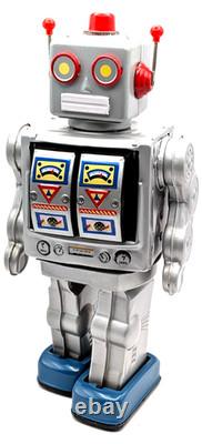 Vintage Space Walk Man ME 100 Tin Robot Battery Operated China withBox