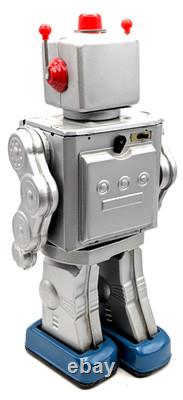 Vintage Space Walk Man ME 100 Tin Robot Battery Operated China withBox