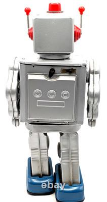 Vintage Space Walk Man ME 100 Tin Robot Battery Operated China withBox