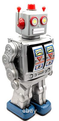 Vintage Space Walk Man ME 100 Tin Robot Battery Operated China withBox