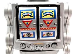 Vintage Space Walk Man ME 100 Tin Robot Battery Operated China withBox