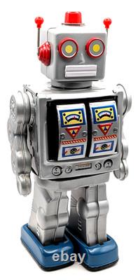 Vintage Space Walk Man ME 100 Tin Robot Battery Operated China withBox