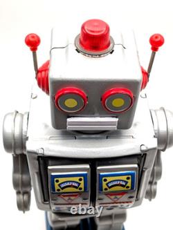 Vintage Space Walk Man ME 100 Tin Robot Battery Operated China withBox