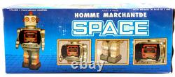 Vintage Space Walk Man ME 100 Tin Robot Battery Operated China withBox