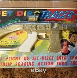 Vintage Star Trek 1968 RayLine Product Jet Disc Tracer Scope Phaser Rifle SEALED