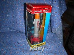 Vintage T. N Nomura Battery Operated Orbiting Rocket Apollo 8 Appears Unplayed Wi