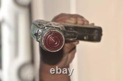 Vintage T. N Trademark Space Gun No. 8 Litho Colorful Gun Tin Toy, Japan