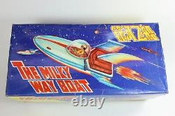 Vintage THE MILKY WAY BOAT MF215 Sparking Friction Space Craft withAstronaut & B0x