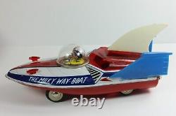 Vintage THE MILKY WAY BOAT MF215 Sparking Friction Space Craft withAstronaut & B0x