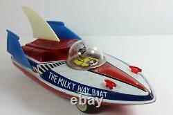 Vintage THE MILKY WAY BOAT MF215 Sparking Friction Space Craft withAstronaut & B0x