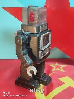 Vintage Television Robot Space Man Toy Battery Operated Alps Japan Parts