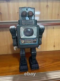 Vintage Television Tv Robot Space Man Toy From Japan