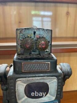 Vintage Television Tv Robot Space Man Toy From Japan