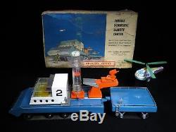 Vintage Tin Bandai Sears Space Scientific Survey Center Tank Car Robot Japan Box