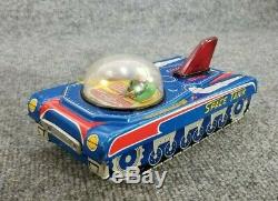 Vintage Tin Litho Friction Toy Space Tank V 7 Made In Japan