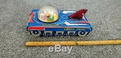 Vintage Tin Litho Friction Toy Space Tank V 7 Made In Japan