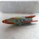 Vintage Tin Litho Masudaya X-2 Space Rocket, Friction Toy, 7.5