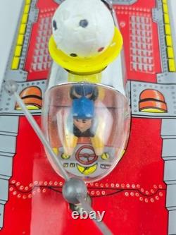 Vintage Tin Litho Space Car Battery operated with floating ball bump'n go Working
