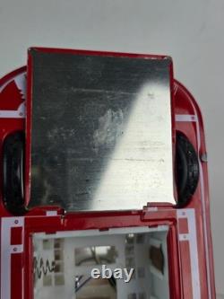 Vintage Tin Litho Space Car Battery operated with floating ball bump'n go Working