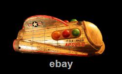 Vintage Tin Toy Apollo USA NASA Starship Toy, Space Ship, Made In Japan